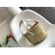 Loewe Piccolo Basket Borse Replica Raffia e vitello bianca qualità specchio Replica Perfette Loewe Piccolo Basket Borse Raffia e vitello bianca imitazioni