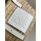 Loewe Piccolo Basket Borse Replica Raffia e vitello bianca qualità specchio Replica Perfette Loewe Piccolo Basket Borse Raffia e vitello bianca imitazioni