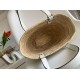 Loewe Piccolo Basket Borse Replica Raffia e vitello bianca qualità specchio Replica Perfette Loewe Piccolo Basket Borse Raffia e vitello bianca imitazioni