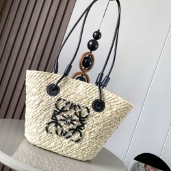 Loewe Piccolo Anagram Basket Imitazioni borse griffate Iraca Palm e Vitello Nero Replica Replica Perfette Loewe Piccolo Anagram Basket Imitazioni borse griffate Iraca Palm e Vitello Nero imitazioni