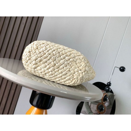 Replica Perfette Loewe Piccolo Anagram Basket Imitazioni borse griffate Iraca Palm e Vitello Nero imitazioni