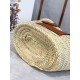 Loewe Medium Basket Bora Pari replica Raffia e vitello marrone qualità specchio Replica Perfette Loewe Medium Basket Bora Pari Raffia e vitello marrone imitazioni