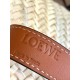Loewe Medium Basket Bora Pari replica Raffia e vitello marrone qualità specchio Replica Perfette Loewe Medium Basket Bora Pari Raffia e vitello marrone imitazioni