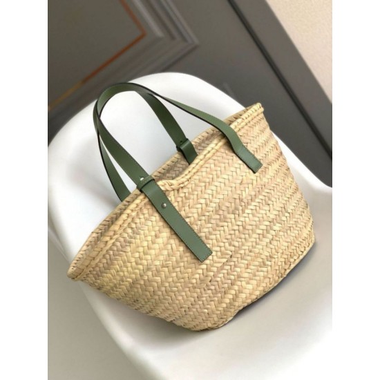 Loewe Medium Basket Borse Imitazioni Raffia e vitello rosmarino Replica Replica Perfette Loewe Medium Basket Borse Imitazioni Raffia e vitello rosmarino imitazioni