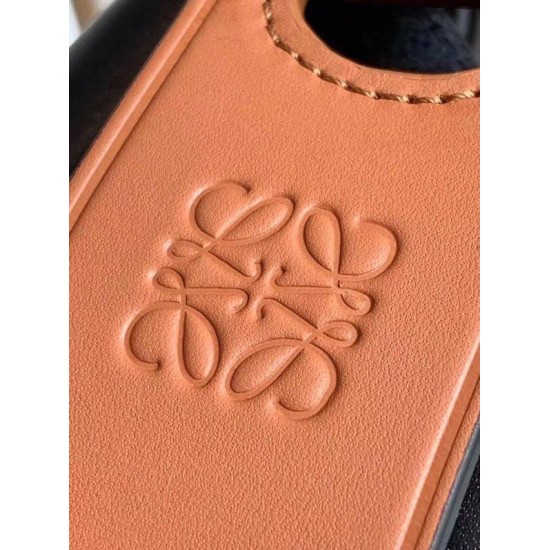 Loewe Piccolo Balloon Bucket Borse Replica Nero/Tan vitello qualità specchio Replica Perfette Loewe Piccolo Balloon Bucket Borse Nero/Tan vitello imitazioni