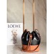 Loewe Piccolo Balloon Bucket Borse Replica Nero/Tan vitello qualità specchio Replica Perfette Loewe Piccolo Balloon Bucket Borse Nero/Tan vitello imitazioni
