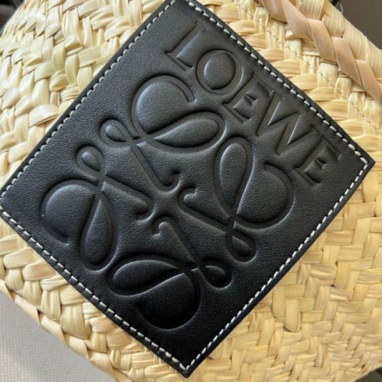 Loewe Drawstring Bucket Borse Imitazioni Palm Leaf e vitello nera Replica Replica Perfette Loewe Drawstring Bucket Borse Imitazioni Palm Leaf e vitello nera imitazioni
