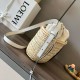 Loewe Drawstring Bucket Borsa Palm Leaf e vitello bianca Replica Replica Perfette Loewe Drawstring Bucket Borsa Palm Leaf e vitello bianca imitazioni
