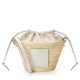Loewe Drawstring Bucket Borsa Palm Leaf e vitello bianca Replica Replica Perfette Loewe Drawstring Bucket Borsa Palm Leaf e vitello bianca imitazioni