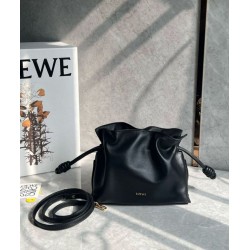 Loewe Mini Flamenco Clutch Borse Nero Nappa Vitello