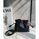 Loewe Mini Flamenco Clutch Borse Firmate Replica Nero Nappa Vitello qualità specchio Replica Perfette Loewe Mini Flamenco Clutch Borse Firmate Nero Nappa Vitello imitazioni