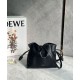 Loewe Mini Flamenco Clutch Borse Firmate Replica Nero Nappa Vitello qualità specchio Replica Perfette Loewe Mini Flamenco Clutch Borse Firmate Nero Nappa Vitello imitazioni