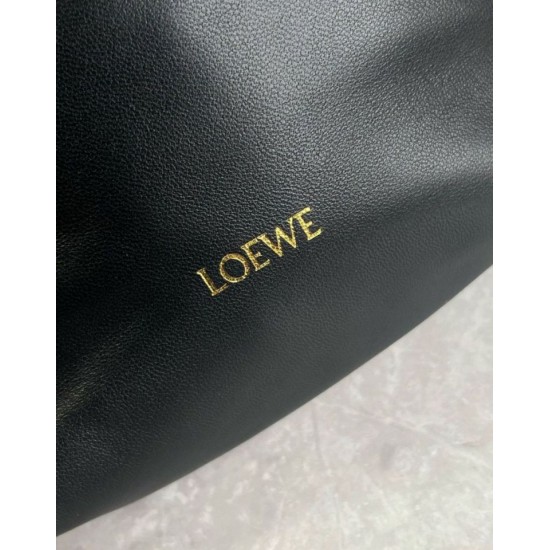 Loewe Mini Flamenco Purse Borse Replica Nero Nappa Agnello qualità specchio Replica Perfette Loewe Mini Flamenco Purse Borse Nero Nappa Agnello imitazioni