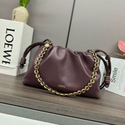 Loewe Flamenco Purse Borgogna Nappa Agnello Replica Replica Perfette Loewe Flamenco Purse Borgogna Nappa Agnello imitazioni
