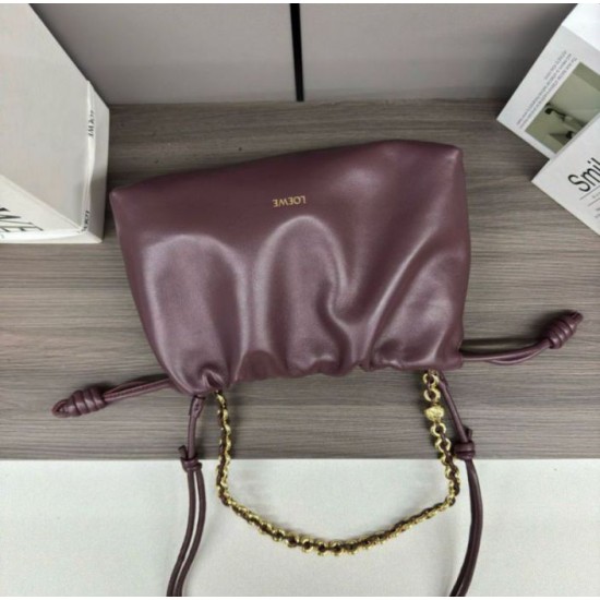 Loewe Flamenco Purse Borgogna Nappa Agnello Replica Replica Perfette Loewe Flamenco Purse Borgogna Nappa Agnello imitazioni