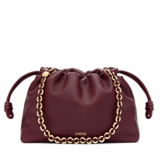 Loewe Flamenco Purse Borgogna Nappa Agnello Replica Replica Perfette Loewe Flamenco Purse Borgogna Nappa Agnello imitazioni