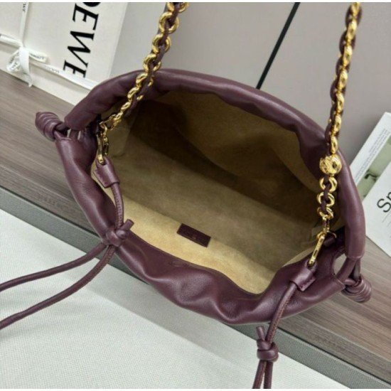 Loewe Flamenco Purse Borgogna Nappa Agnello Replica Replica Perfette Loewe Flamenco Purse Borgogna Nappa Agnello imitazioni
