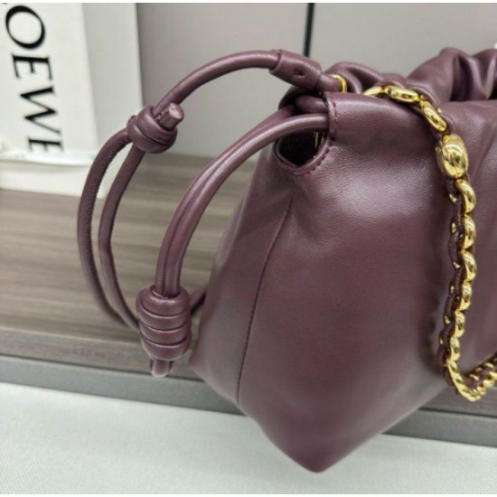 Loewe Flamenco Purse Borgogna Nappa Agnello Replica Replica Perfette Loewe Flamenco Purse Borgogna Nappa Agnello imitazioni