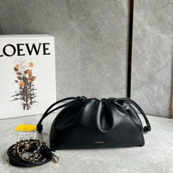 Loewe Flamenco Purse Nero Nappa Agnello Replica Replica Perfette Loewe Flamenco Purse Nero Nappa Agnello imitazioni