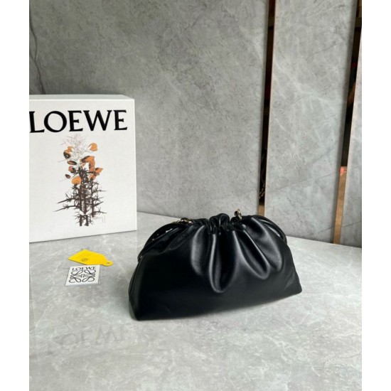 Loewe Flamenco Purse Nero Nappa Agnello Replica Replica Perfette Loewe Flamenco Purse Nero Nappa Agnello imitazioni