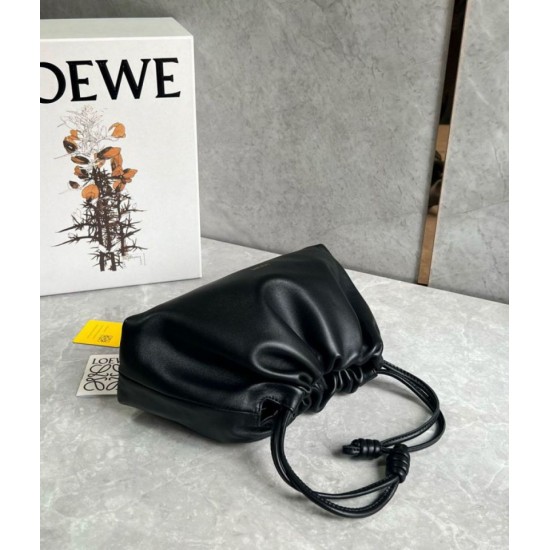 Loewe Flamenco Purse Nero Nappa Agnello Replica Replica Perfette Loewe Flamenco Purse Nero Nappa Agnello imitazioni