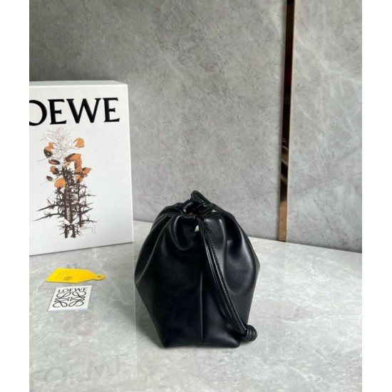 Loewe Flamenco Purse Nero Nappa Agnello Replica Replica Perfette Loewe Flamenco Purse Nero Nappa Agnello imitazioni