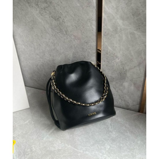Loewe Flamenco Purse Bucket Borsa Nero Nappa Agnello Replica Replica Perfette Loewe Flamenco Purse Bucket Borsa Nero Nappa Agnello imitazioni