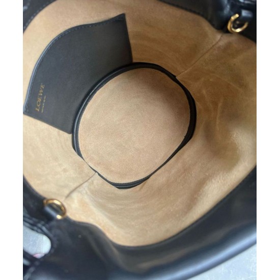 Loewe Flamenco Purse Bucket Borsa Nero Nappa Agnello Replica Replica Perfette Loewe Flamenco Purse Bucket Borsa Nero Nappa Agnello imitazioni