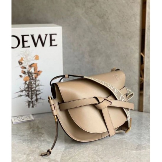 Loewe Gate Piccolo Borsa Sabbia Vitello e Jacquard Replica Replica Perfette Loewe Gate Piccolo Borsa Sabbia Vitello e Jacquard imitazioni