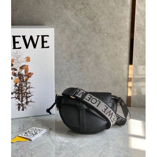 Loewe Mini Gate Dual Borsa Nero vitello Replica Replica Perfette Loewe Mini Gate Dual Borsa Nero vitello imitazioni