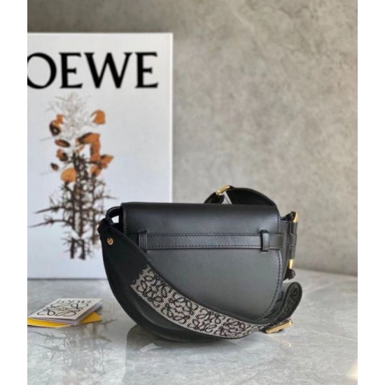Loewe Mini Gate Dual Borsa Nero vitello Replica Replica Perfette Loewe Mini Gate Dual Borsa Nero vitello imitazioni
