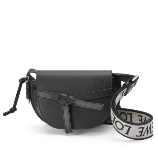 Loewe Mini Gate Dual Borsa Nero vitello Replica Replica Perfette Loewe Mini Gate Dual Borsa Nero vitello imitazioni