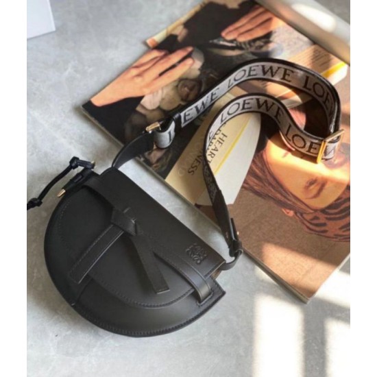 Loewe Mini Gate Dual Borsa Nero vitello Replica Replica Perfette Loewe Mini Gate Dual Borsa Nero vitello imitazioni