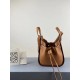 Loewe Mini Hammock Drawstring Borse Firmate Replica Brown qualità specchio Replica Perfette Loewe Mini Hammock Drawstring Borse Firmate Brown imitazioni