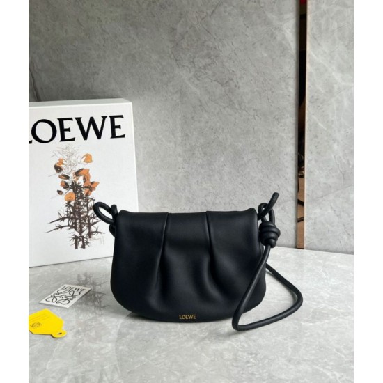 Loewe Paseo Satchel Borse Replica Nero Nappa qualità specchio Replica Perfette Loewe Paseo Satchel Borse Nero Nappa imitazioni