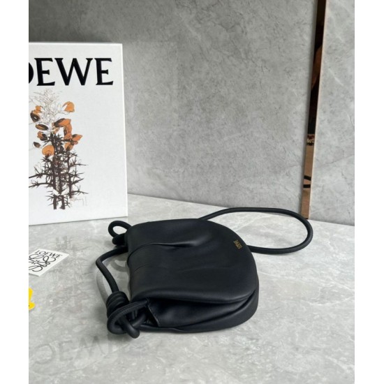 Loewe Paseo Satchel Borse Replica Nero Nappa qualità specchio Replica Perfette Loewe Paseo Satchel Borse Nero Nappa imitazioni