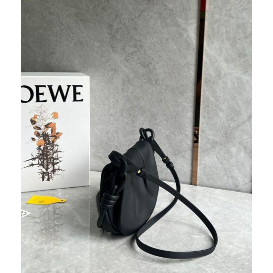 Loewe Paseo Satchel Borse Replica Nero Nappa qualità specchio Replica Perfette Loewe Paseo Satchel Borse Nero Nappa imitazioni