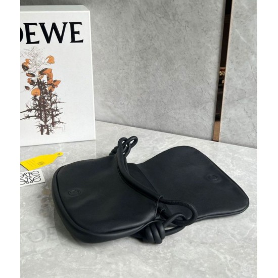 Loewe Paseo Satchel Borse Replica Nero Nappa qualità specchio Replica Perfette Loewe Paseo Satchel Borse Nero Nappa imitazioni