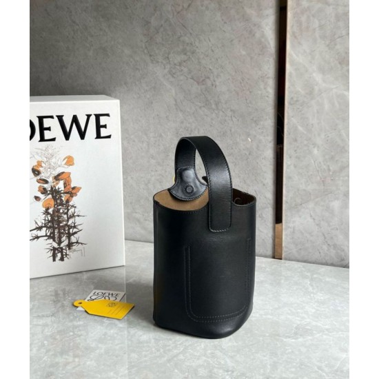 Loewe Mini Pebble Bucket Borsa Nero Vitello Replica Replica Perfette Loewe Mini Pebble Bucket Borsa Nero Vitello imitazioni