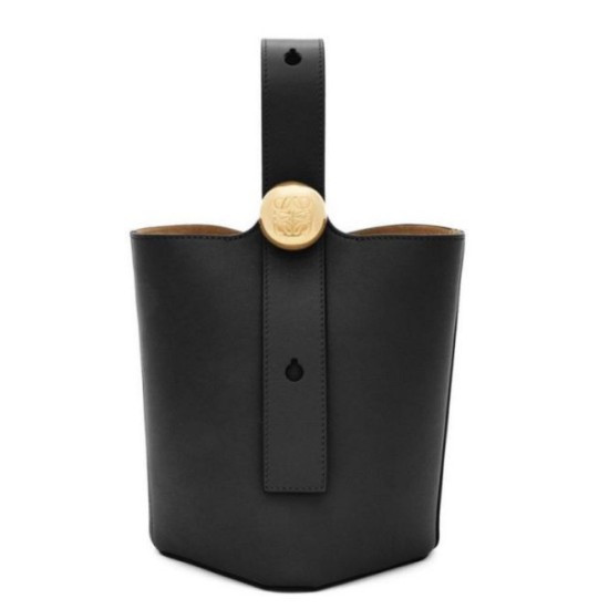 Loewe Mini Pebble Bucket Borsa Nero Vitello Replica Replica Perfette Loewe Mini Pebble Bucket Borsa Nero Vitello imitazioni