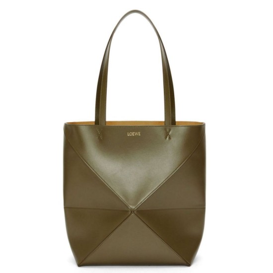 Loewe Puzzle Medium Fold Tote Borsa Dark Green Vitello Replica Replica Perfette Loewe Puzzle Medium Fold Tote Borsa Dark Green Vitello imitazioni