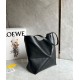 Loewe Puzzle Medium Fold Tote replica Nero Vitello qualità specchio Replica Perfette Loewe Puzzle Medium Fold Tote Nero Vitello imitazioni