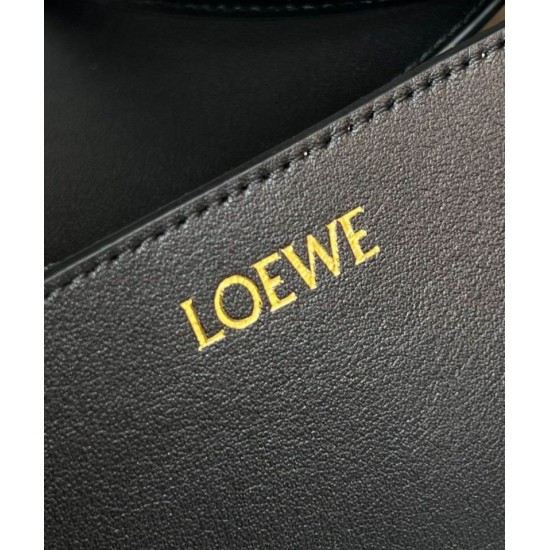 Loewe Puzzle Medium Fold Tote replica Nero Vitello qualità specchio Replica Perfette Loewe Puzzle Medium Fold Tote Nero Vitello imitazioni