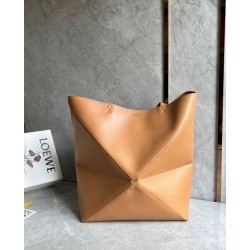 Loewe Grande Puzzle Fold Tote Borse Tan Calfskin Loewe Grande Puzzle Fold Tote Borse Tan Calfskin