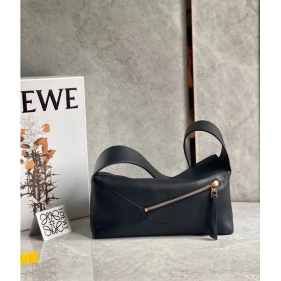 Replica Perfette Loewe Puzzle Hobo Borse  Nero Nappa Calfskin imitazioni