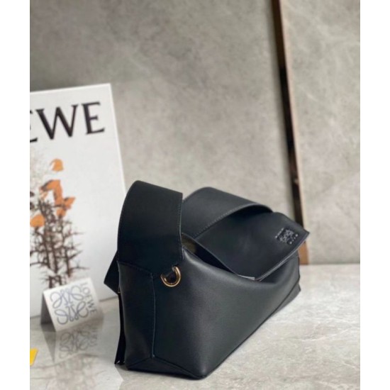 Replica Perfette Loewe Puzzle Hobo Borse  Nero Nappa Calfskin imitazioni
