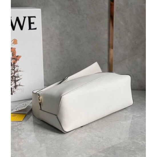 Borse Replica Hobo Puzzle Loewe vitello nappa bianca qualità specchio Replica Perfette Borse Hobo Puzzle Loewe vitello nappa bianca imitazioni