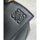 Loewe Puzzle Piccolo replica Nero Vitello con Manico Intrecciato qualità specchio Replica Perfette Loewe Puzzle Piccolo Nero Vitello con Manico Intrecciato imitazioni