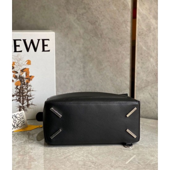 Loewe Puzzle Medium Borsa Replica Nero Classico Vitello qualità specchio Replica Perfette Loewe Puzzle Medium Borsa 1:1 Nero Classico Vitello imitazioni