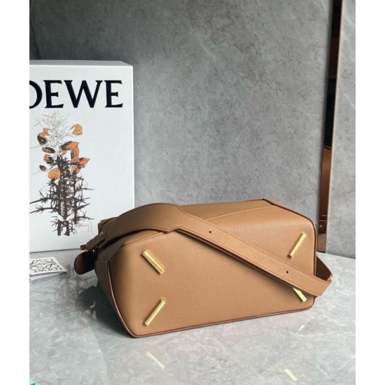 Loewe Puzzle Medium Borse Replica Toffee Grained Calfskin qualità specchio Replica Perfette Loewe Puzzle Medium Borse Toffee Grained Calfskin imitazioni